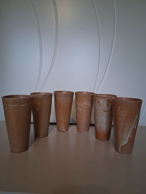  Lot de 6 Verres / Gobelets en grès 18 Bréviandes (10)