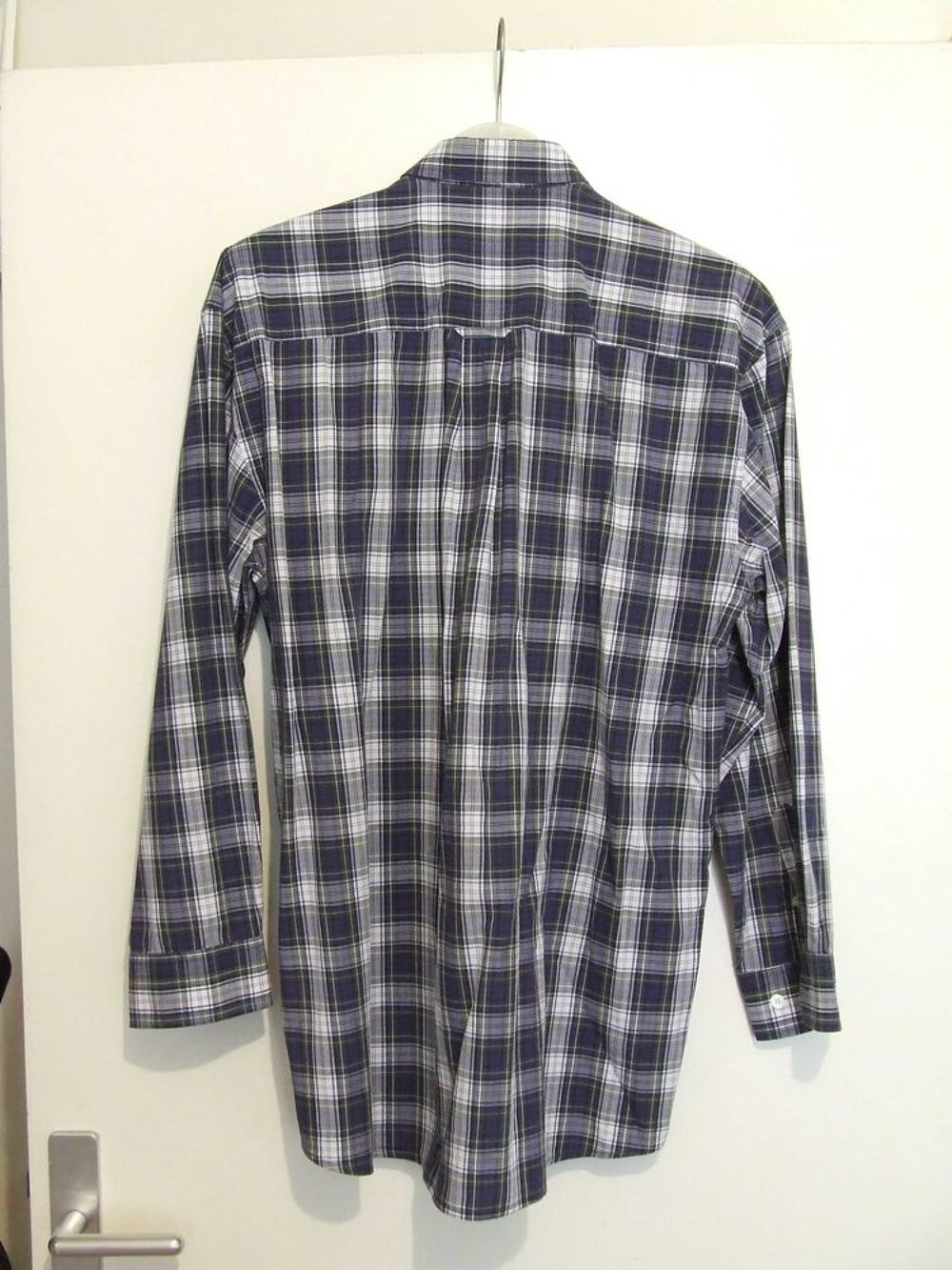 Chemise &agrave; carreaux bleus, PLAY OFF, Taille L (41 42) BE Vêtements