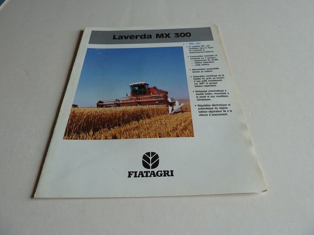 Prospectus moissonneuse batteuse LAVERDA MX 300 