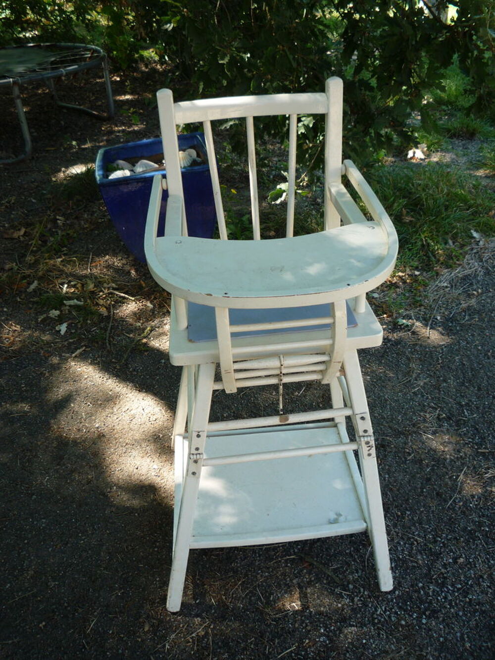 Chaise b&eacute;b&eacute; enfant bois vintage (G) Décoration
