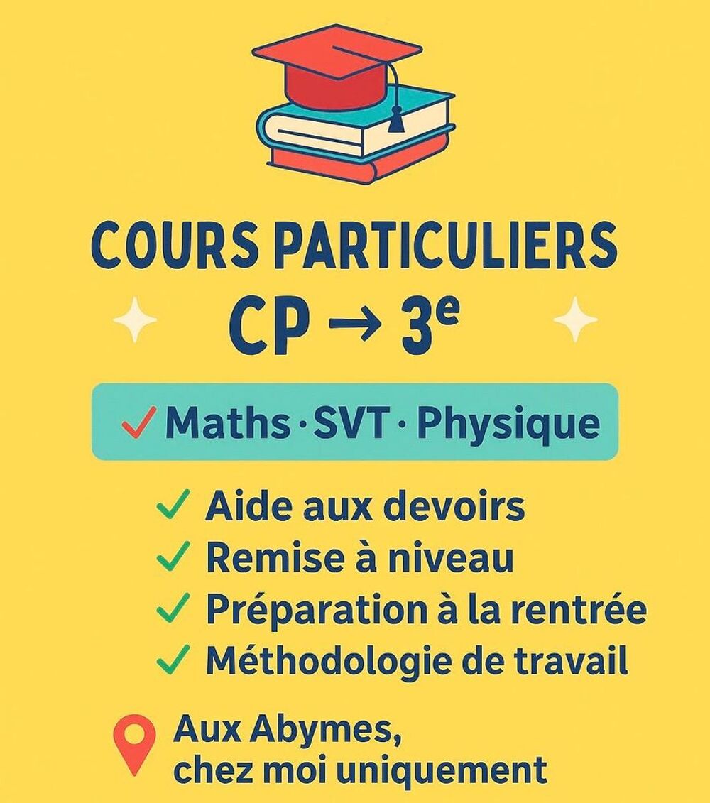   Cours particuliers - Primaire au collge - Guadeloupe 