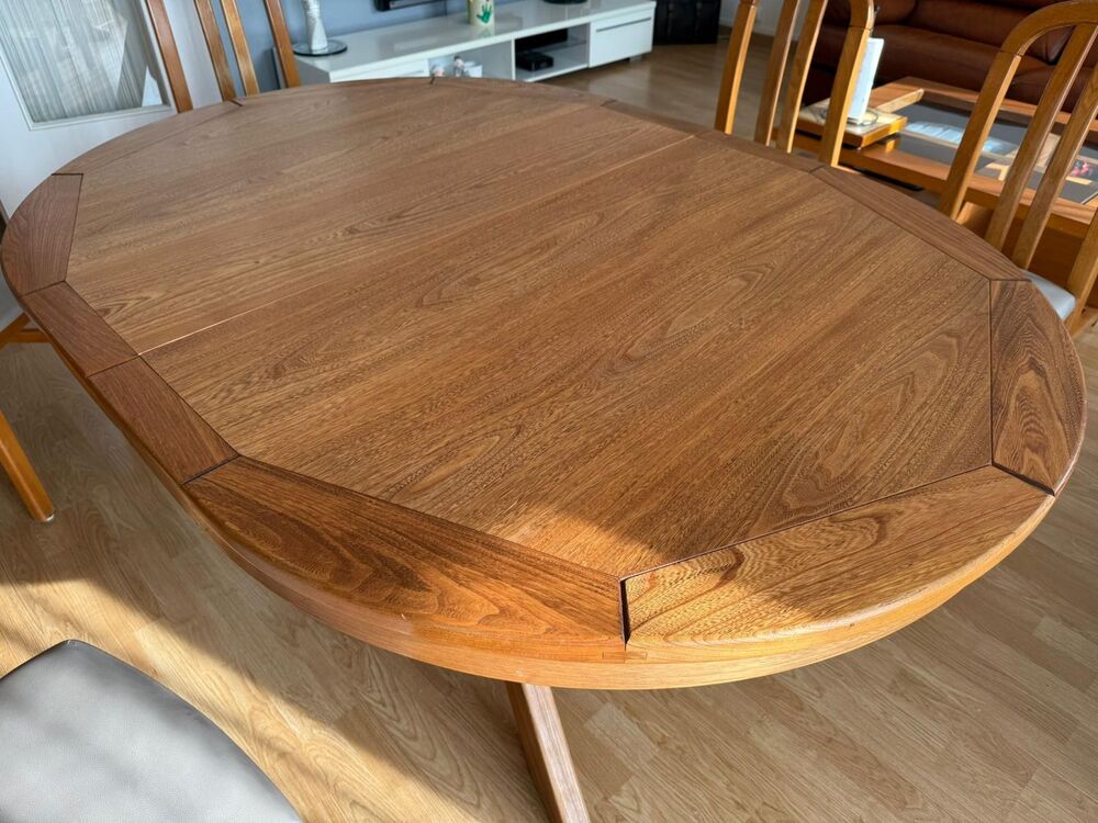 Table Ovale en Orme Massif Meubles