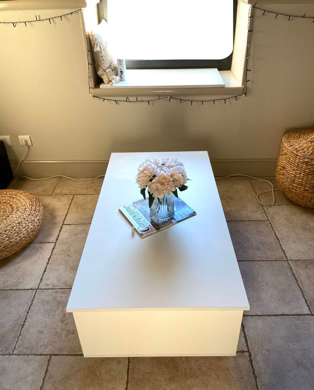 Table basse blanche scandinave Meubles