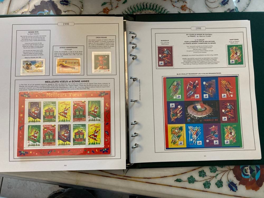 timbres ann&eacute;es compl&egrave;tes 1989/1998 neufs 