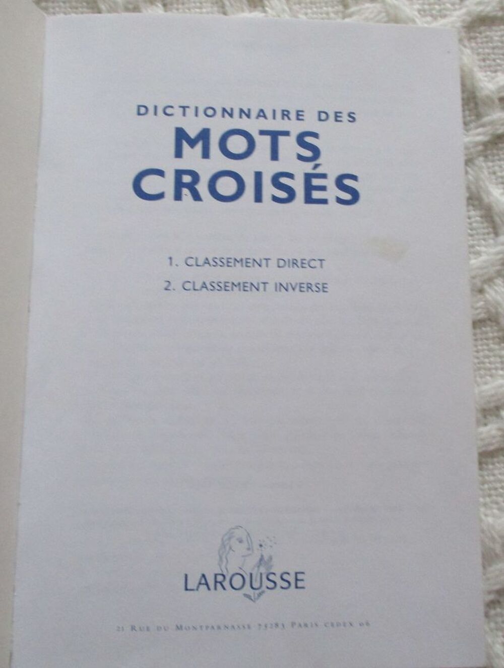 Dictionnaire des mots crois&eacute;s Larousse Livres et BD