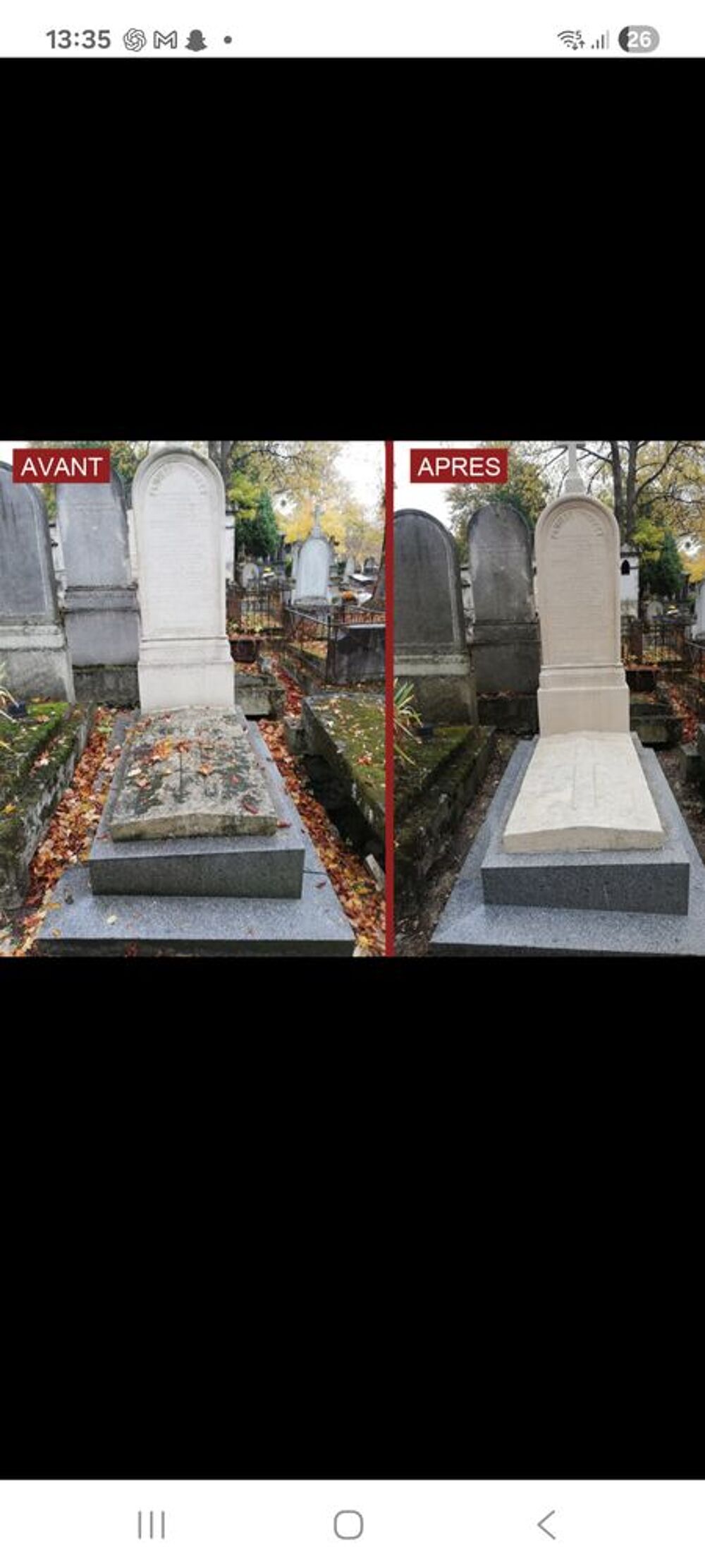   Entretien et nettoyage des tombes  