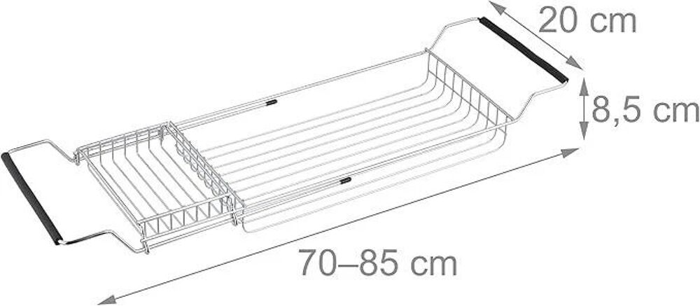 Pont de baignoire r&eacute;tractable 2 compartiments Dcoration