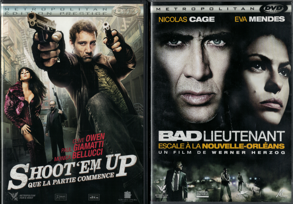 Shoot'em up. BAD LIEUTENANT DVD et blu-ray