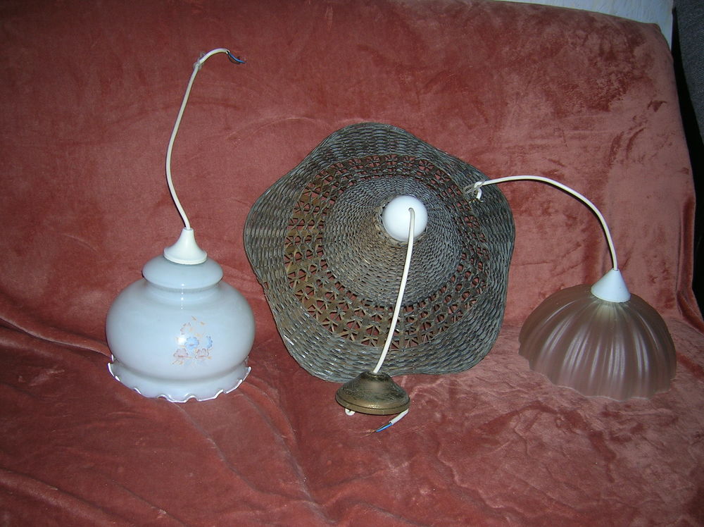 6 suspensions luminaires anciens en l'&eacute;tat au choix Meubles