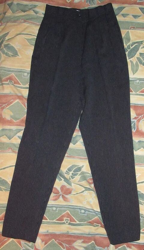 Pantalon bleu marine  rayures 4 Cramont (80)