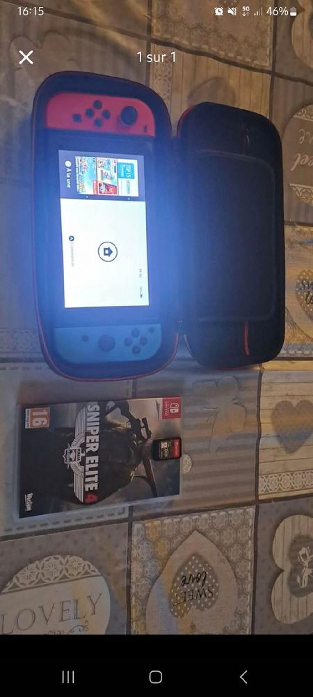 Nintendo Switch avec Joy-Con et jeu "Sniper Elite" Consoles et jeux vidéos