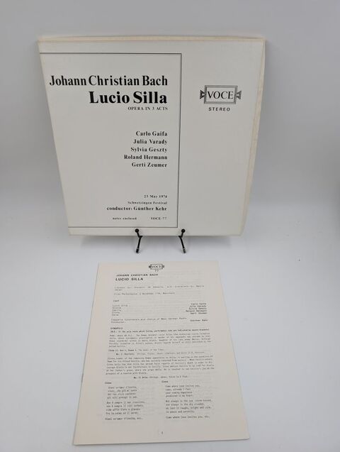Coffret Vinyle 33 tours Johann Christian Bach : Lucio Silla 7 Vulbens (74)