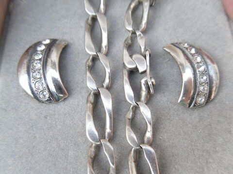 Boucles d'oreilles Argent 14 Brillants & Bracelet, Neuf, Lot 55 Neuville-de-Poitou (86)