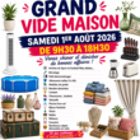 GRANDE BRADERIE 77 SAMEDI 1ER AOUT
Dans le jardin Vide grenier, marché aux puces, braderie