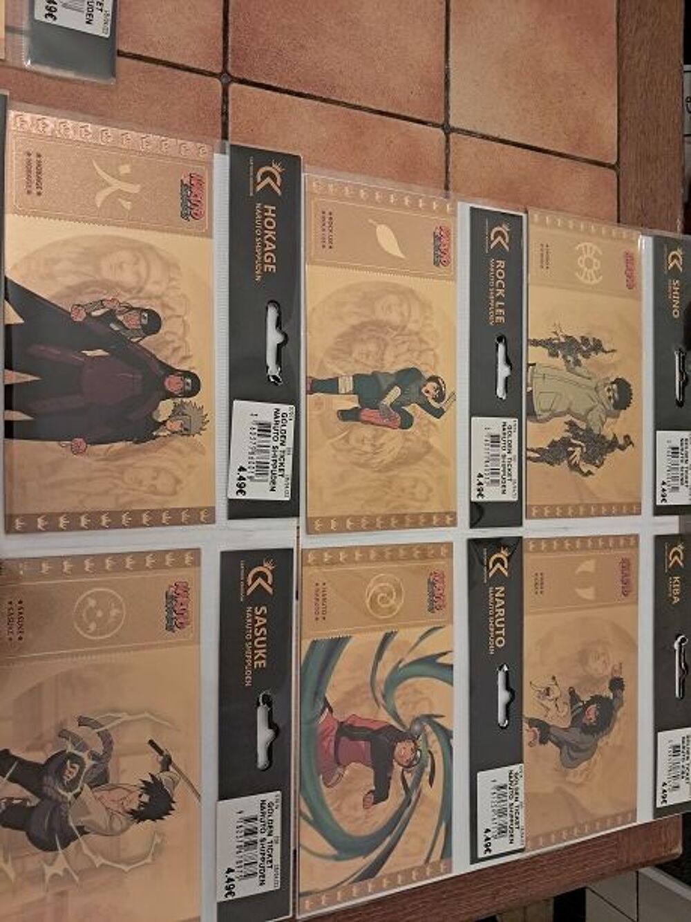 Gold ticket NARUTO billet or manga anime partie 1 japon ninj 