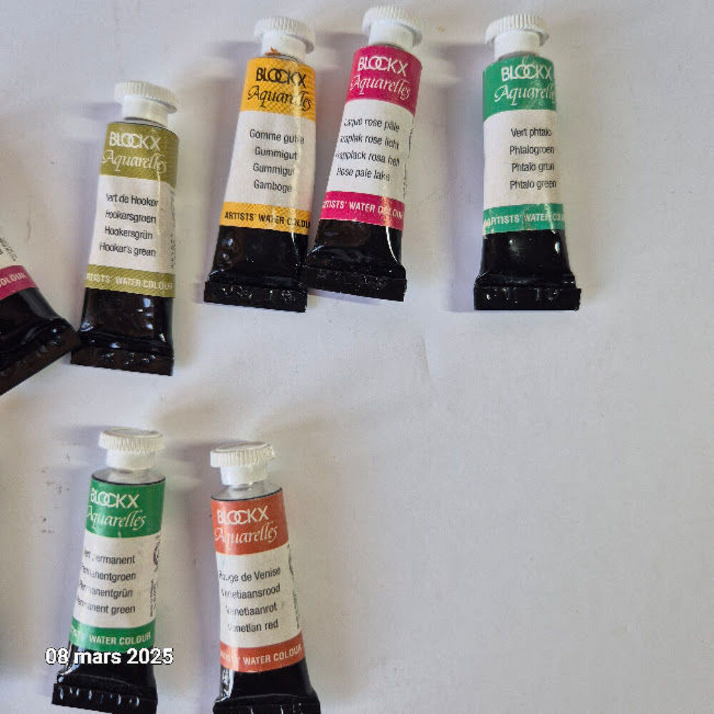 Lot de 11 tubes d'aquarelles Blocks extra fines assortis, 5 Bricolage