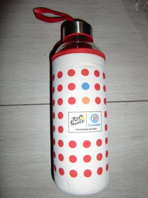 Gourde en verre transparent 0,5L  Tour de France-E.Leclerc  8 Rueil-Malmaison (92)