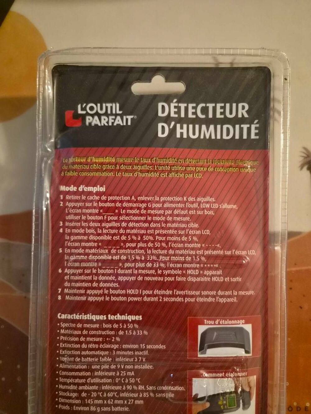 D&eacute;tecteur humidit&eacute; Bricolage