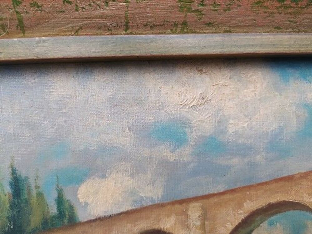 Tableau Viaduc de Sainte Marie Les Houches Sign&eacute; Leroux 
