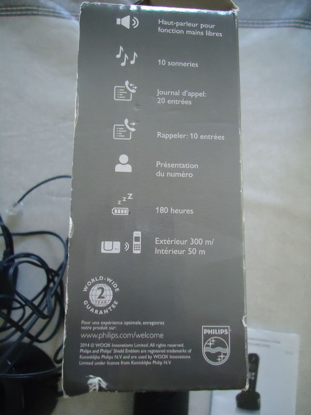 T&eacute;l&eacute;phone PHILIPS D121 complet compatible BOX ADSL ..TBE Téléphones et tablettes