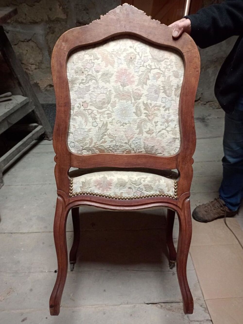 chaise de salon Louis XV en tapisserie Meubles