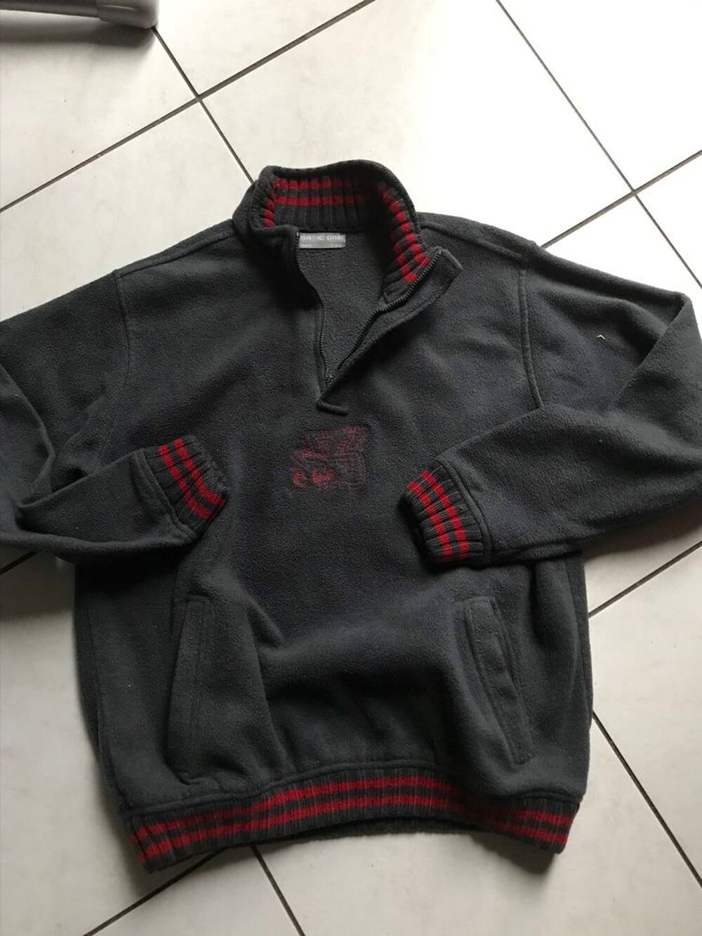 pull polaire gris BASIC ONE 14 ANS Vêtements enfants