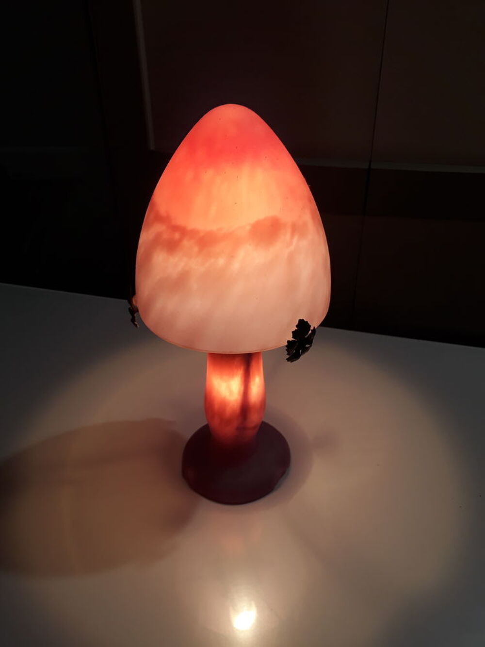 Lampe Champignon Art D&eacute;co En P&acirc;te De Verre Décoration