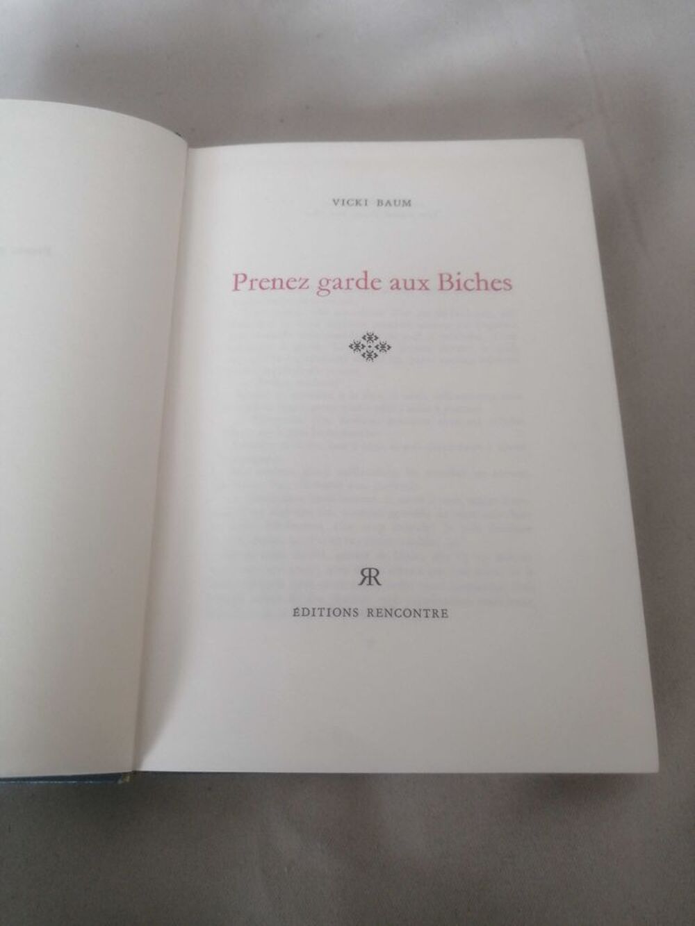 livre ancien prenez garde au biches Vicki baum Livres et BD