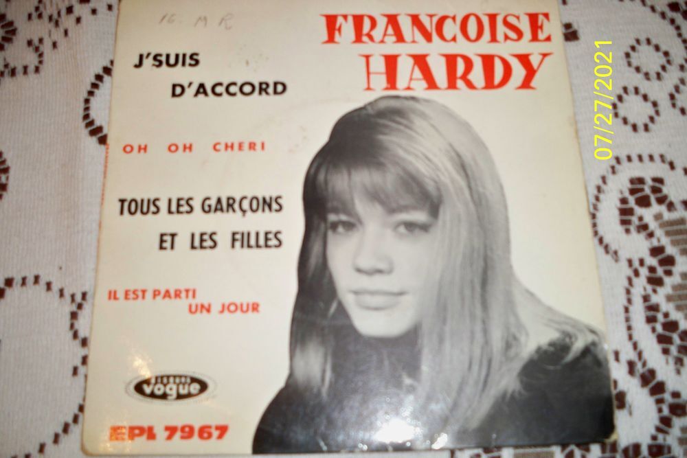 FRANCOISE HARDY 45TOURS " TOUS LES GARCONS TE LES FILLES" Audio et hifi