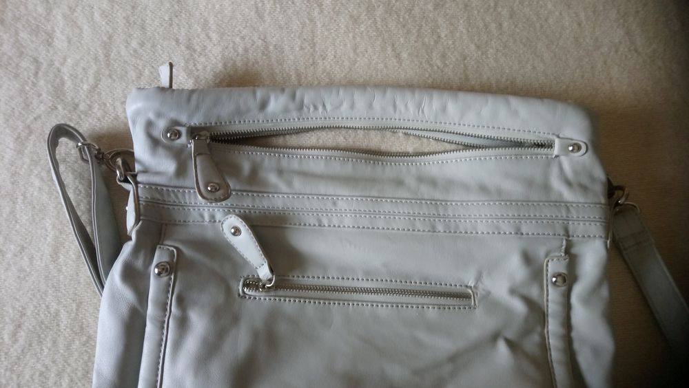 Sac &agrave; main gris clair Maroquinerie