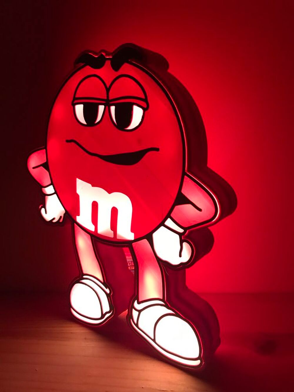 Lampe MMS rouge &eacute;clairage leds &agrave; piles Décoration