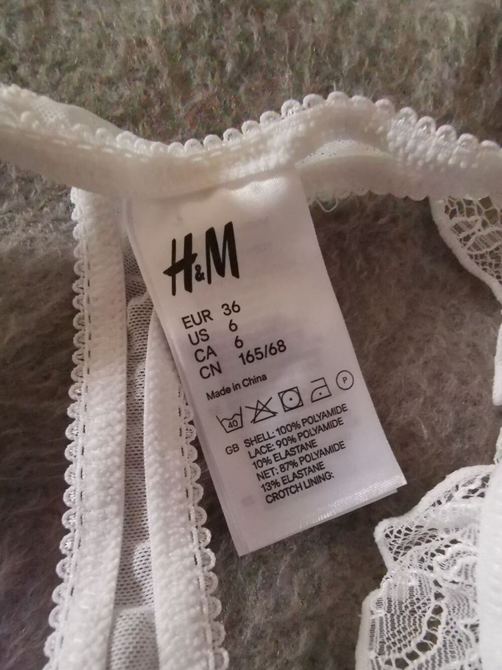 String blanc beige H Vêtements