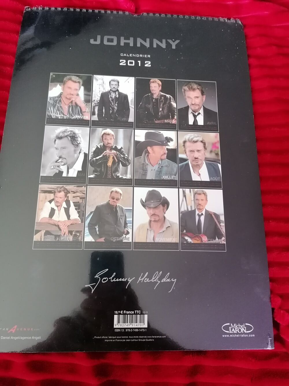 Calendrier Johnny Hallyday 2012 