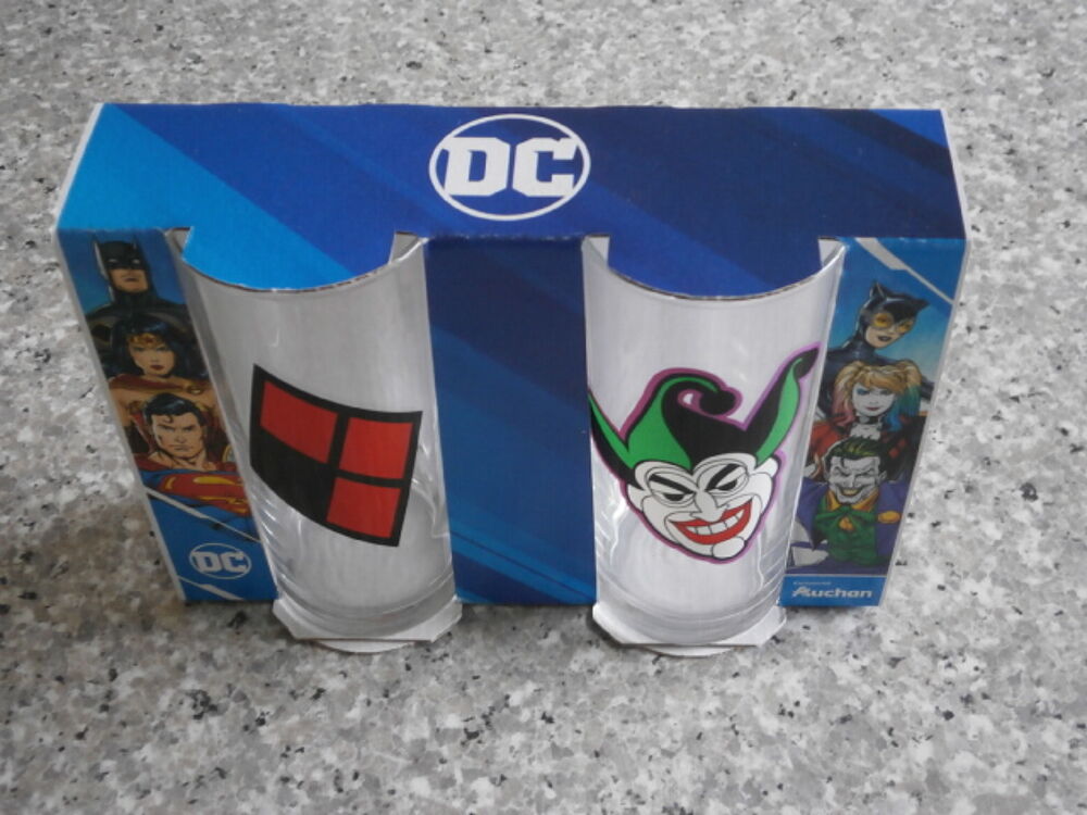 
Verres DComics du JOKER et HARLEY QUINN 