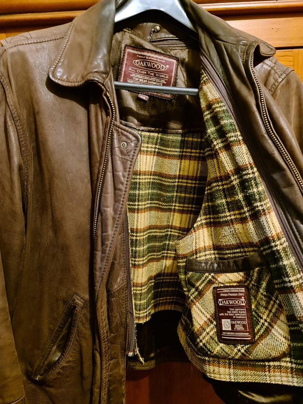 Blouson Cuir Marron OAKWOOD Vêtements