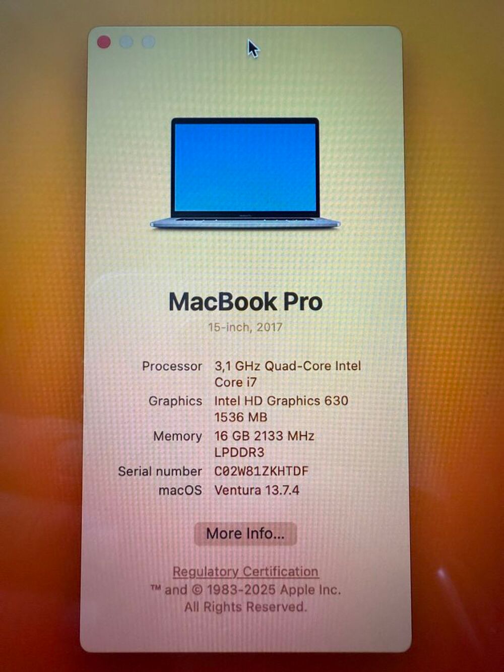 MacBook Pro Retina 15.4-inch (2017) + QUERTY magic keyboard Matériel informatique
