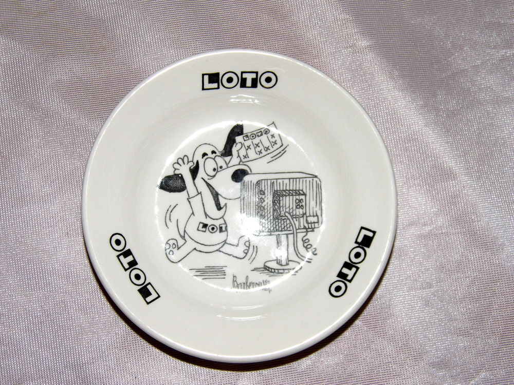 Coupelle LOTO BARBEROUSSE fa&iuml;ence GIEN VINTAGE 