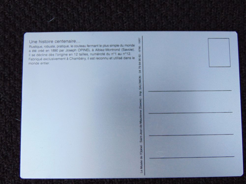 carte postale Opinel 