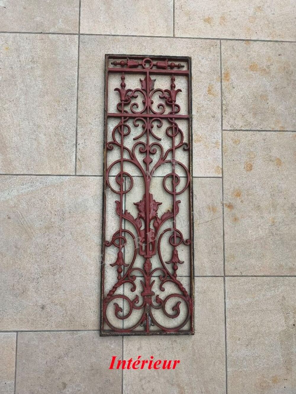 GRILLE DE PORTE D'ENTREE EN FONTE ROUGE C Bricolage