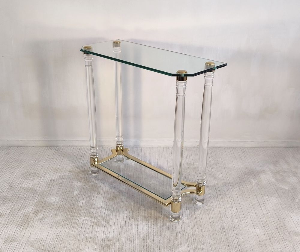 Tr&egrave;s belle Console Vintage Ann&eacute;es 80 Rom&eacute;o R&eacute;ga - Altuglas Meubles
