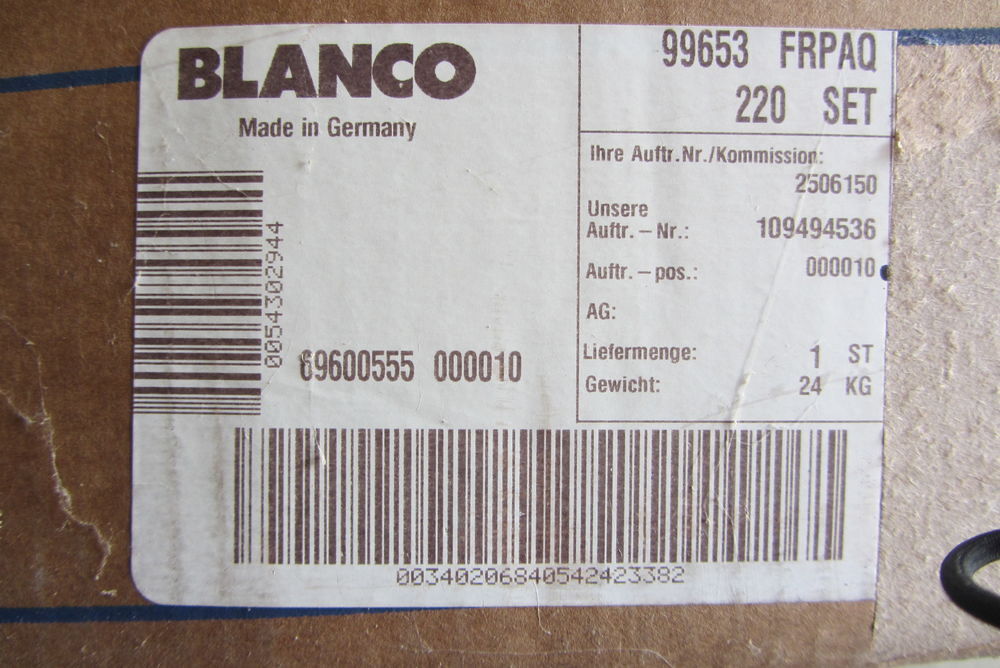 EVIER DE MARQUE BLANCO NEUF Bricolage