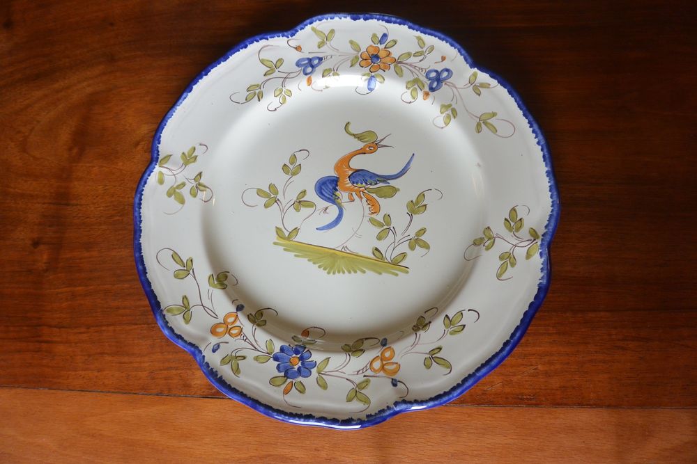 Grande Assiette fa&iuml;ence Martres -Tolosane d&eacute;cor Moustiers Décoration
