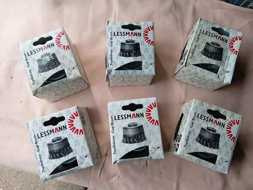 LOT DE 6 BROSSES BOISSEAU ACIER INOXYDABLE Bricolage