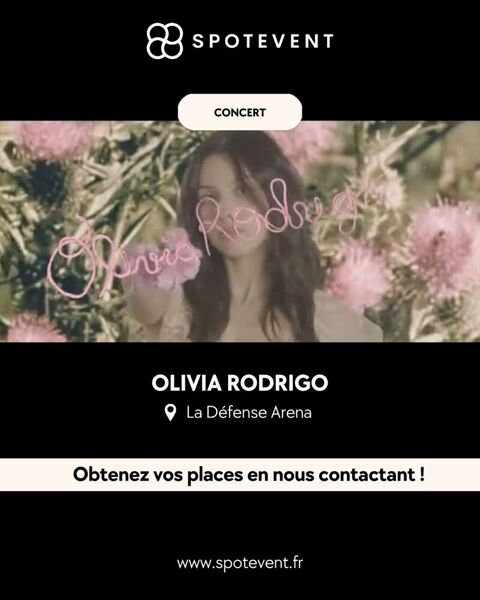Olivia Rodrigo - Accès - Places / Tickets 190 Paris 17 (75)