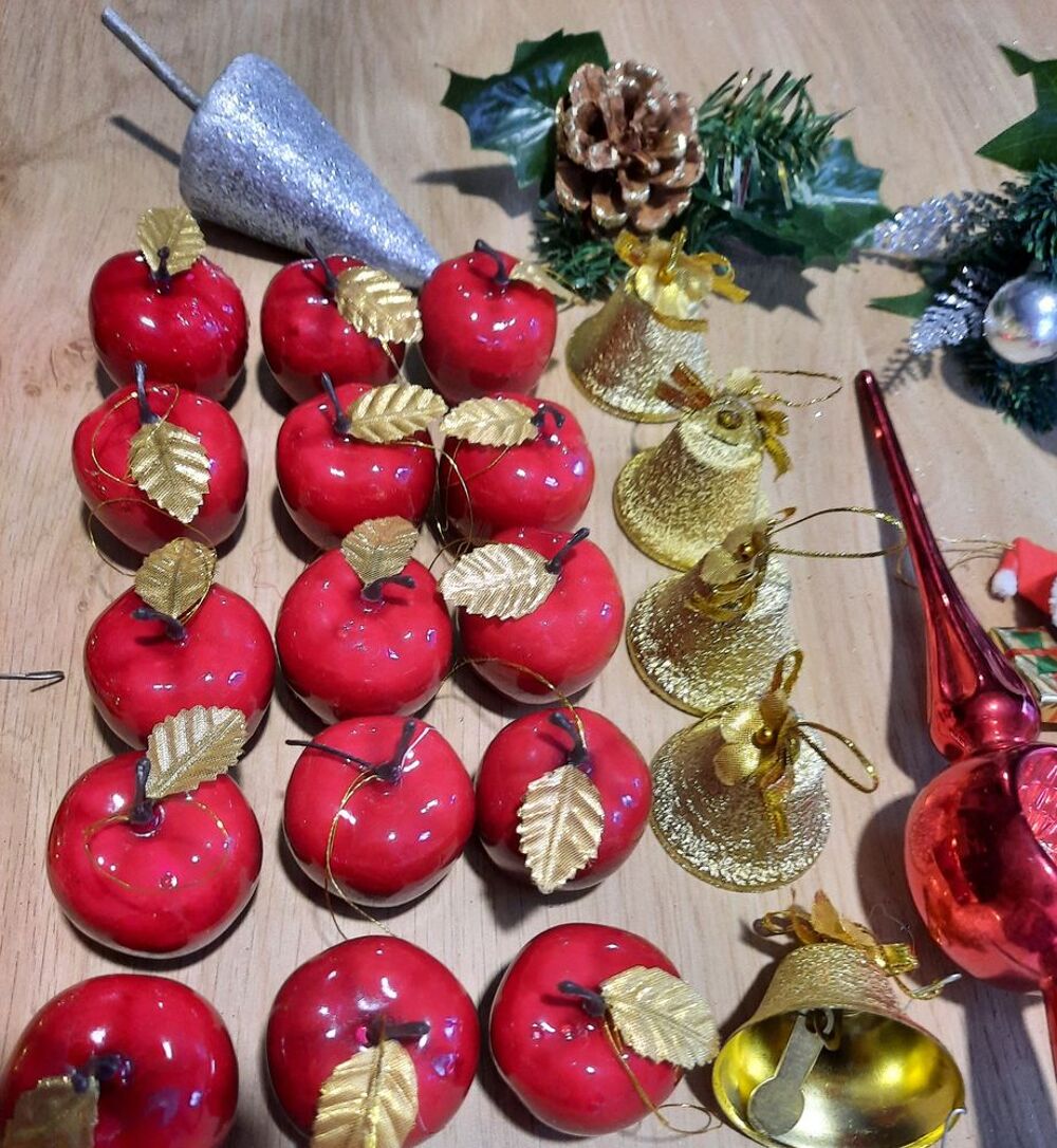 Lot de 40 d&eacute;coration sapin de noel vintage - d&eacute;co noel Décoration