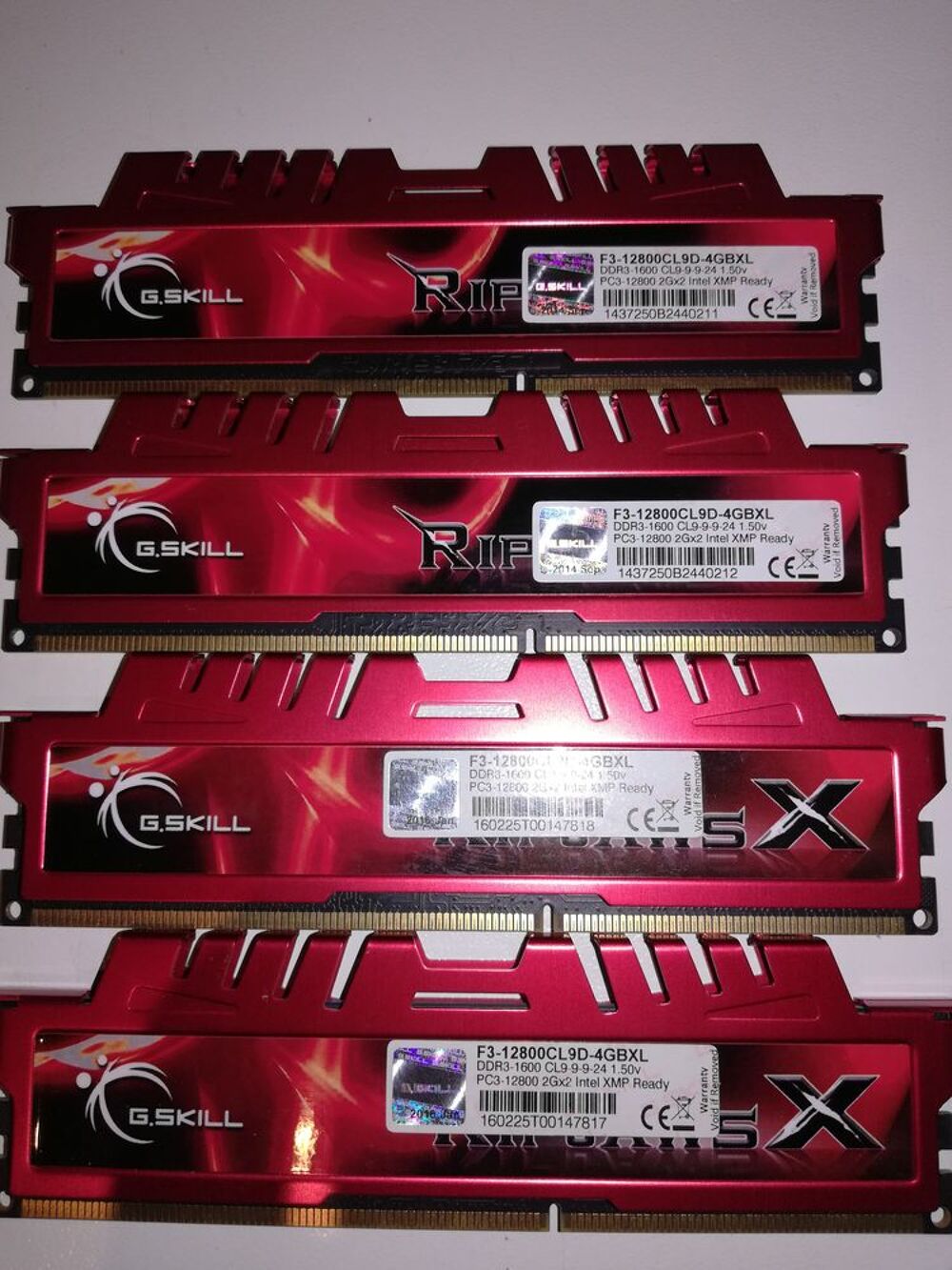 Ram DDR3 G-SKILL RIPJAWS 4x2GB PC12800 1600 Mhz Matériel informatique
