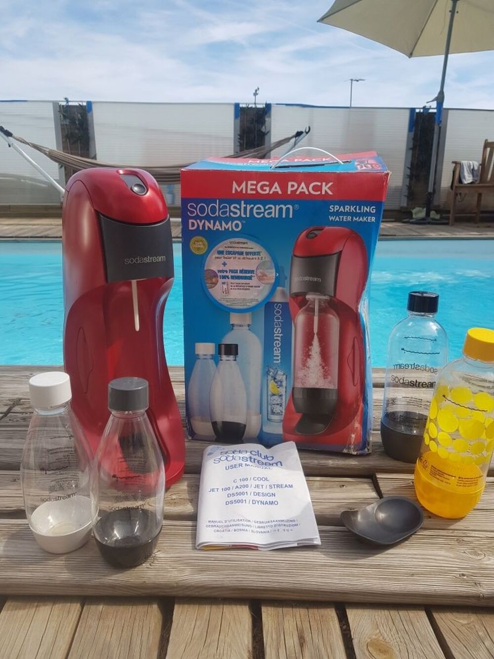 SodaStream megapack Dynamo, Machine &agrave; soda, rouge Electromnager