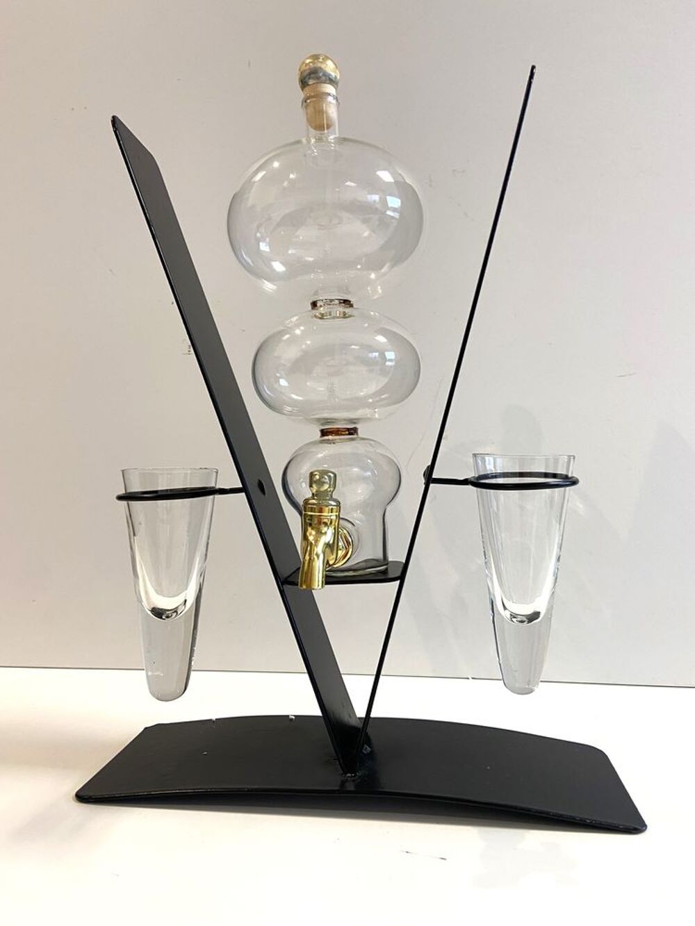 Atypique Fontaine &agrave; Liqueur Verre Souffl&eacute; Eau de Vie Mirabel Décoration