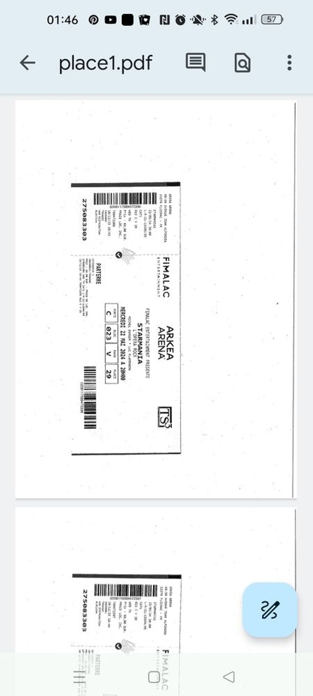 3 places pour Starmania Billetterie