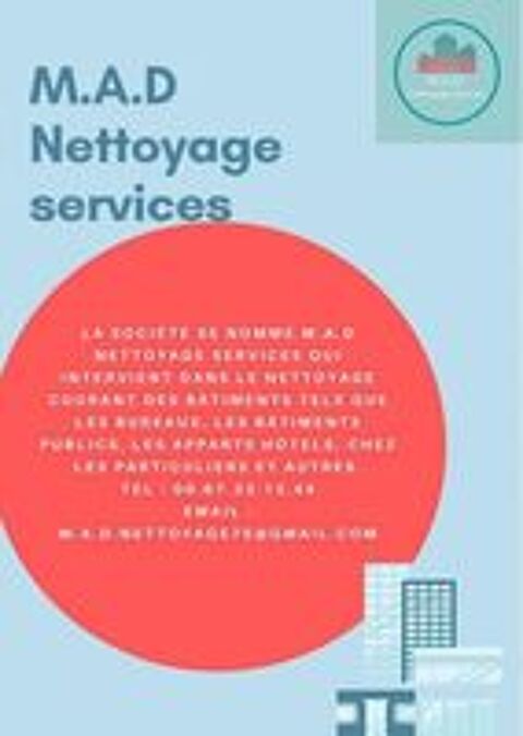   Nettoyage de bureau, restaurant, magasin, boutique...  